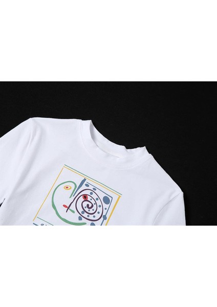 Face Art Baskılı Beyaz Crop fiyatları