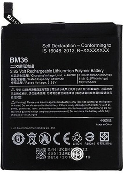 Xiaomi Redmi 5s BM36 Batarya Pil