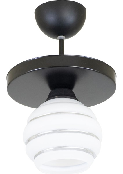 Ikili Özel Şeritli Cam Model Modern Plafonyer Avize