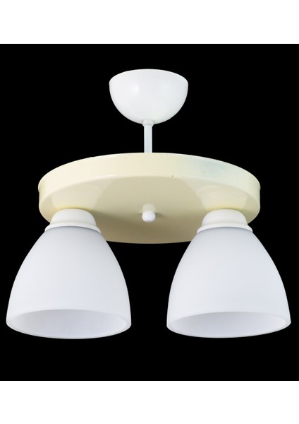Tekli Yuvarlak Krem Spor Model Modern Avize