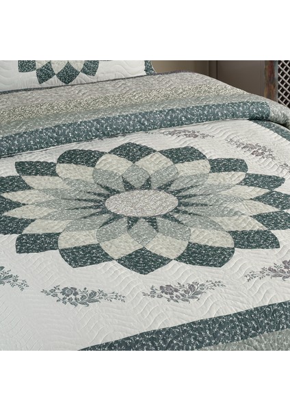 Gloria Yeşil Çift Kişilik Kapitone Yatak Örtüsü modelleri