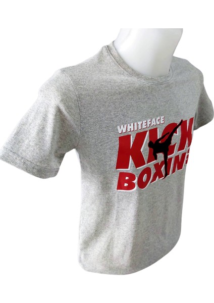 Kick Boks Özel Tasarım Baskılı Tişört (Gri) modelleri