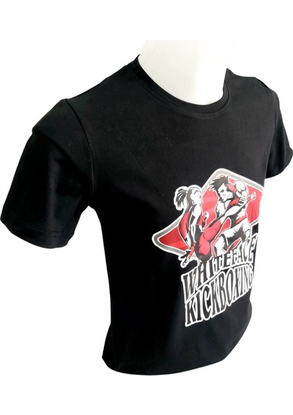 Kick Boks Özel Tasarım Baskılı Tişört (Siyah) fiyatları