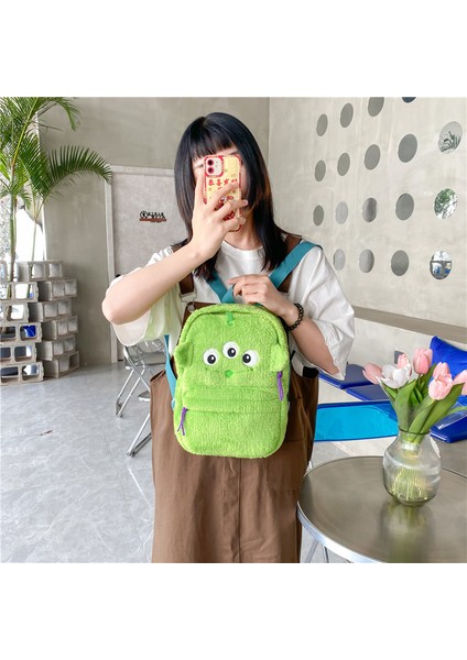 Sevimli Tüylü Büyük Kapasiteli Sırt Çantası - Haki (Yurt Dışından) fiyatları