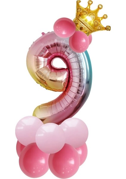 2 Set T2001 Doğum Günü Balon Seti Çok Renkli (Yurt Dışından)