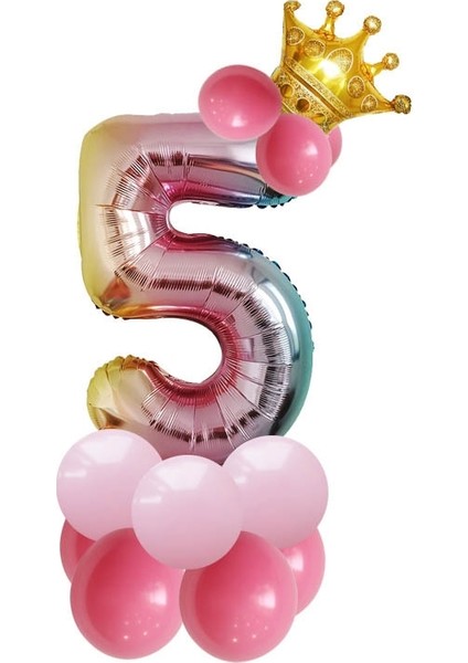 2 Set T2001 Doğum Günü Balon Seti Çok Renkli (Yurt Dışından)