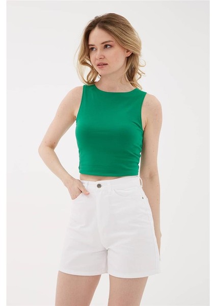 Kolsuz Crop Bluz A.yeşil / Light Green