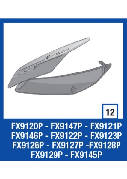 Evolıne Çene Kenar Kapak FX9120P Beyaz