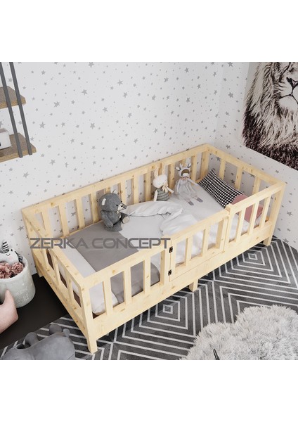 Polo Ithal Ladin Doğal Ahşap Montessori Karyola 80 x 130 cm fiyatları