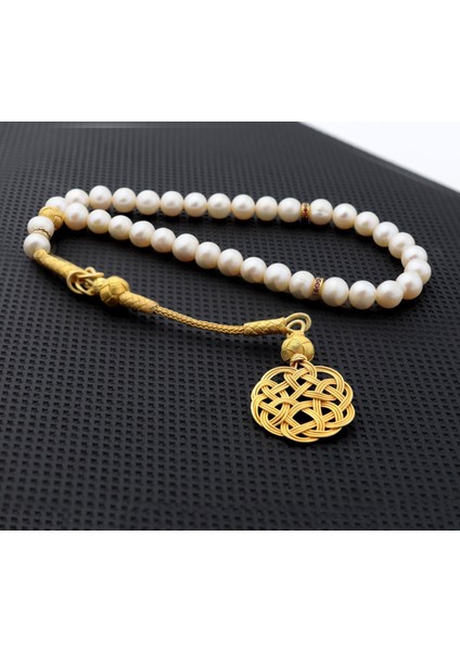 1000 Ayar Gümüş Kazaz Püsküllü Inci Tesbih