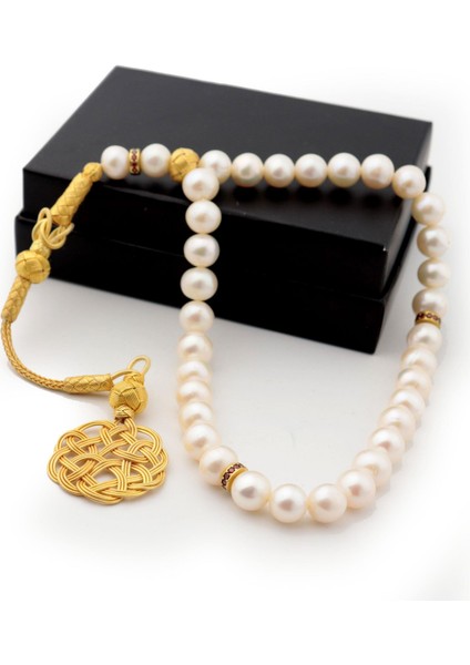 1000 Ayar Gümüş Kazaz Püsküllü Inci Tesbih fiyatları