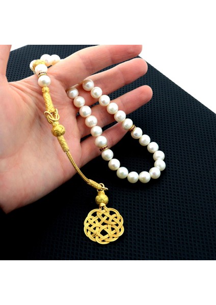 1000 Ayar Gümüş Kazaz Püsküllü Inci Tesbih modelleri