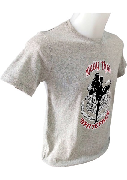 Muay Thai Özel Tasarım Baskılı Tişört (Gri) fiyatları