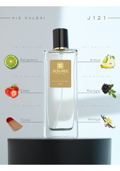 J121 - Tatlı Meyveli Karamel Vanilya Kokulu 50ML Kalıcı Edp Kadın Parfüm