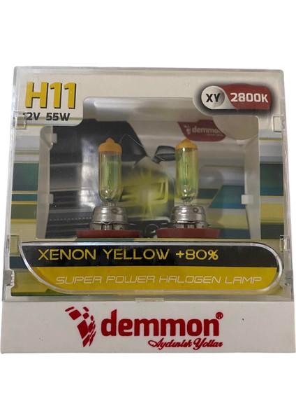 H11 Xenon Yellow 12V 55W Far Ampulü Sarı Işık