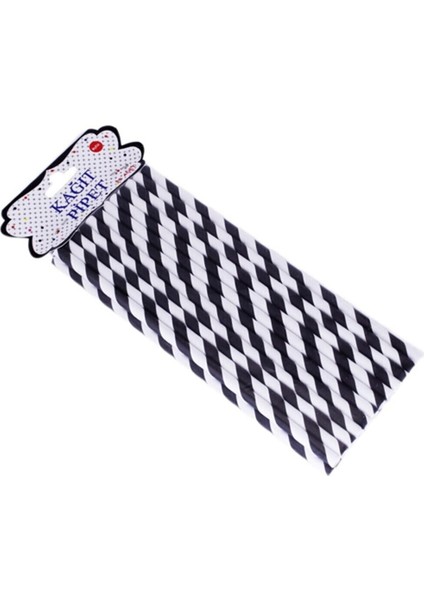 Pipet Kağıt Spiral Modeli - 25'li Siyah