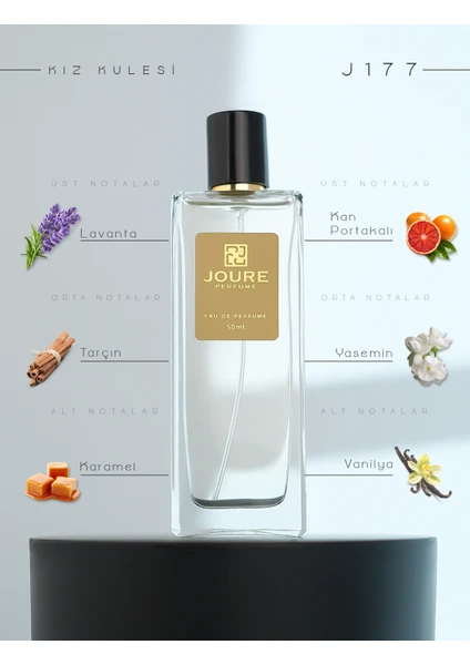 J177 - Karamel Vanilya Tatlı Pudralı Kokulu 50ML Dikkat Çekici ve Kalıcı Edp Kadın Parfüm