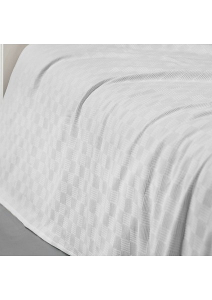 Tek Kişilik Beyaz Küçük Kare Dama Pike, Otel Pikesi, Ekonomik Pike ,beyaz Pike modelleri