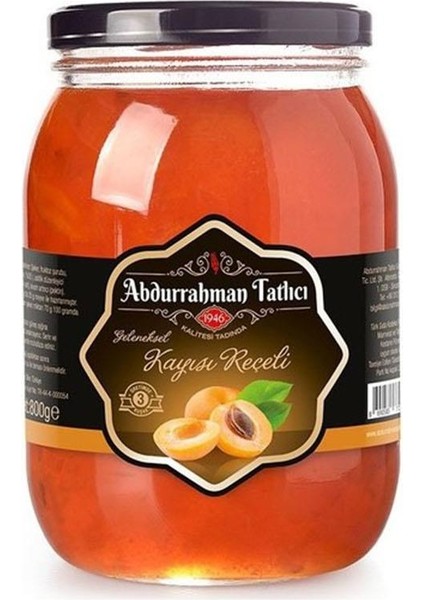 Kayısı Reçeli 1500 gr +Abdurrahman Tatlıcı Tadıbu x 2 Adet