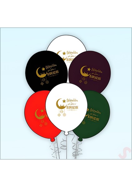 Hoşgeldin Ya Şehri Ramazan 30CM Balon - 8 Adet