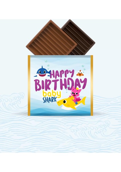 Baby Shark Temalı Çikolata Sargısı 20'li