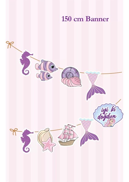 Deniz Kızı Konsepti Büyük Banner *kalın Kağıt 150CM fiyatları