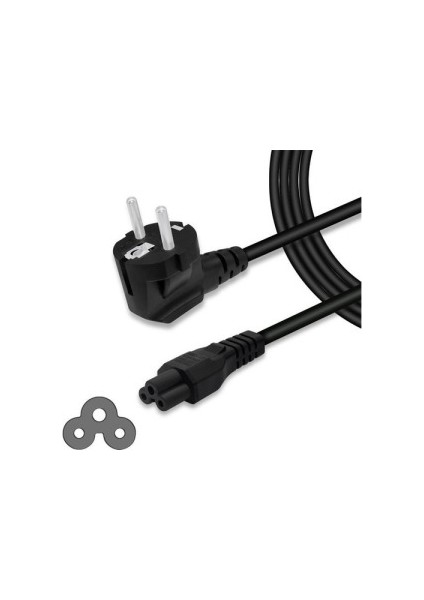 1.2 Metre Power Yonca Kablo Monitör Güç Kablosu Laptop Elektrik Kablosu