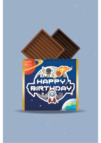 Uzay Temalı Çikolata Sargısı 20'li