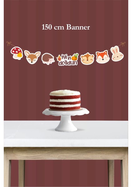 Orman Hayvanları Büyük Banner *kalın Kağıt 150CM fiyatları