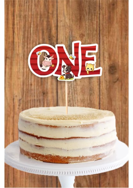 Çiftlik Konseptli One Pasta Süsü *kalın Kağıt