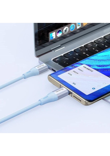 CA-2211 Type-C To Type-C 65W 3A Hızlı Data Şarj Kablo 1.2m -Beyaz