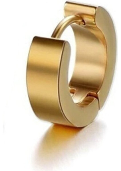 Unisex Gümüş Siyah Gold 3'lü Çelik Küpe Set fırsatları