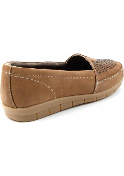 Vizon Nubuk Leather Kadın Loafer Ayakkabı K01269254801