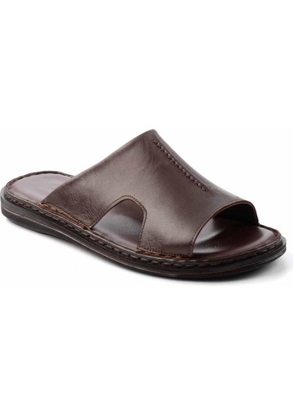 Kahve Leather Erkek Terlik E04804050603