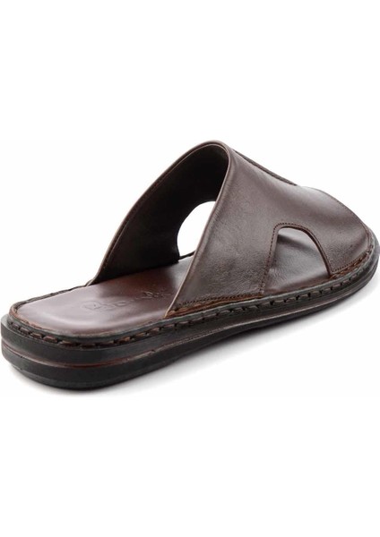 Kahve Leather Erkek Terlik E04804050603