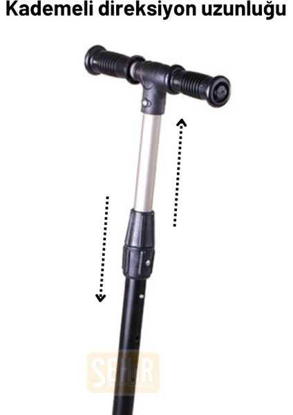 5 Yaş 2 Tekerlekli LED Işıklı Yükseklik Ayarlı Çocuk Scooter modelleri