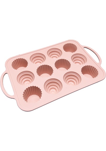 12 Mini Kek Kalıbı Silikon Buhar Dayanıklı Yüksek Isıya Dayanıklı (Yurt Dışından)