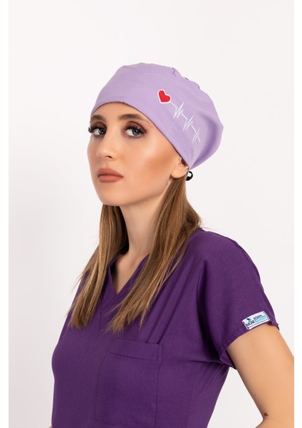 Lila Kalp Ritim Desenli Doktor Hemşire Hastane Medikal Cerrahi Bone B176 fiyatları