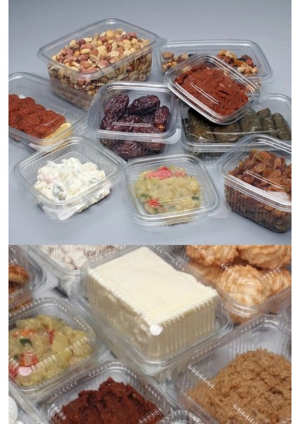 375 GR CC Plastik Kapaklı Sızdırmaz Kap 25 Adet modelleri