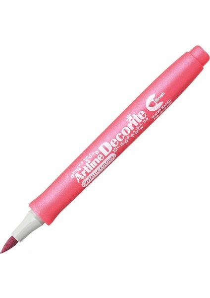 Decorite Marker Kalem Fırça Uçlu Metallic Pink