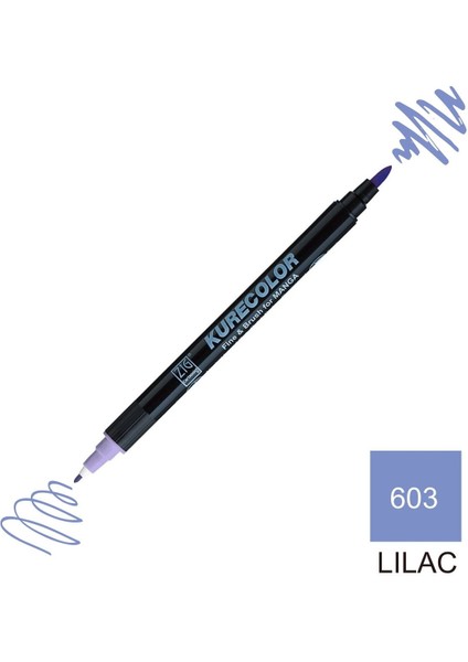 Kurecolor Mangaka Fine&brush Çift Taraflı Kalem CNKC-2200 No 603 Lilac