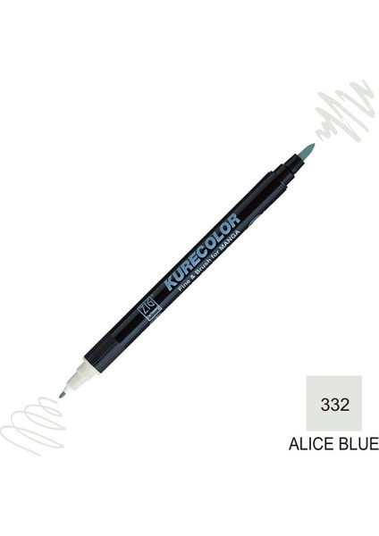 Kurecolor Mangaka Fine&brush Çift Taraflı Kalem CNKC-2200 No 332 Alice Blue