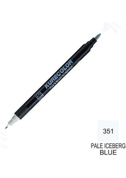 Kurecolor Mangaka Fine&brush Çift Taraflı Kalem CNKC-2200 No 351 Pale Iceberg Blue