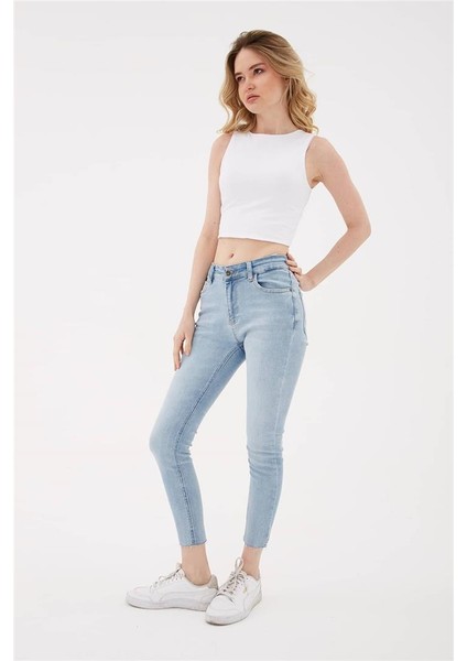 Yırtık Detaylı Denim Pantolon A.mavi / Light Blue fiyatları