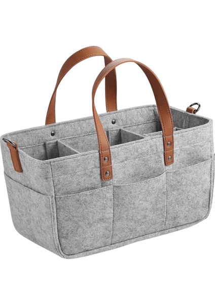Keçe Kumaş Bebek Bezi Çantası Hafif Bebek Ürünleri Organizatör Bölme Açık Gri (Yurt Dışından) modelleri
