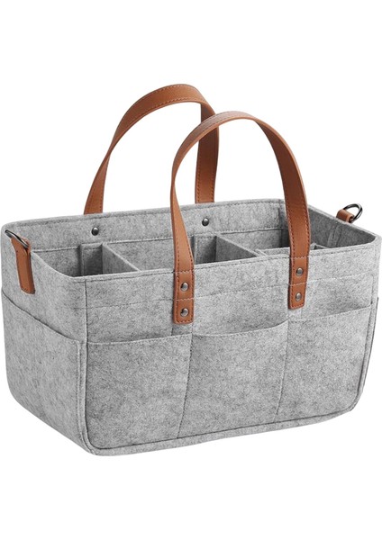 Keçe Kumaş Bebek Bezi Çantası Hafif Bebek Ürünleri Organizatör Bölme Açık Gri (Yurt Dışından) fırsatları