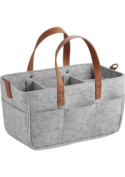 Keçe Kumaş Bebek Bezi Çantası Hafif Bebek Ürünleri Organizatör Bölme Açık Gri (Yurt Dışından) indirimleri