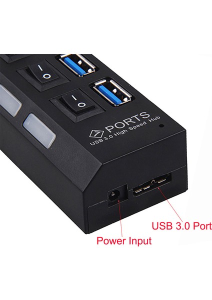 USB 3.0 4 port Hub 5Gbps çoklu USB 3.0 Splitter adaptör güç girişli