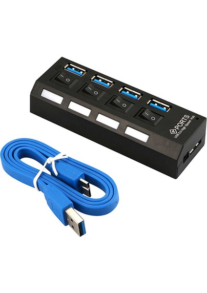 USB 3.0 4 port Hub 5Gbps çoklu USB 3.0 Splitter adaptör güç girişli