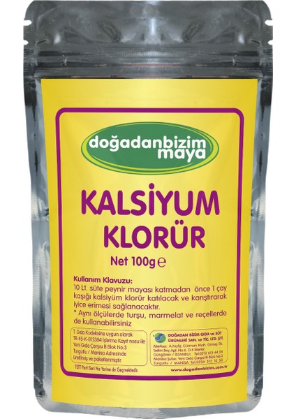 Doğadan Bizim Probiotik Şirden Peynir Mayası 5 Li Paket + Kalsiyum Klorür 100GR